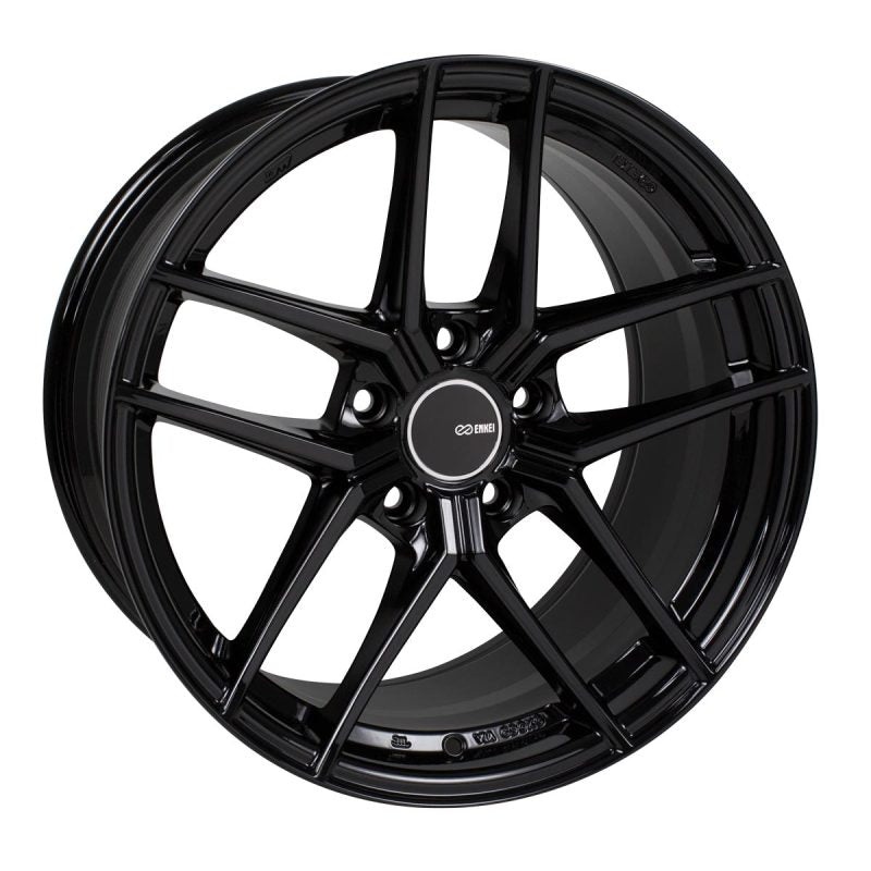 Enkei TY5 18×8.5 5×100 45mm Offset 72.6mm Bore Black Wheel