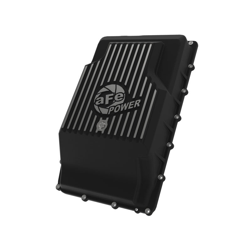 aFe – 17-24 Ford F-150 10R60/10R80 Pro Series Rear Transmission Pan Black w/ Machined Fins