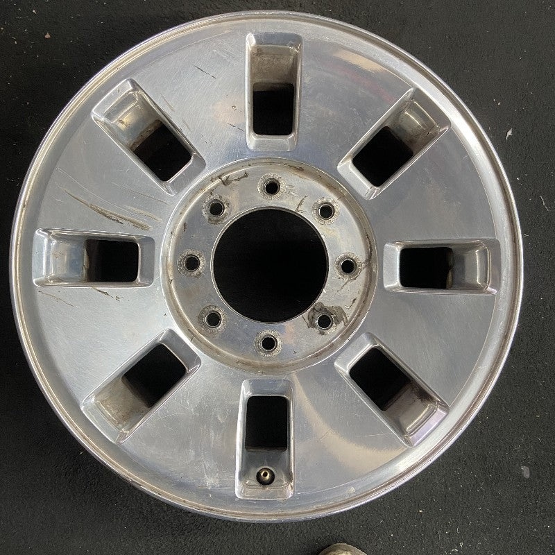 18″ FORD F250SD PICKUP 08 18×8 SRW TPMS 8 slots aluminum polished rectangular slots Original OEM Wheel Rim