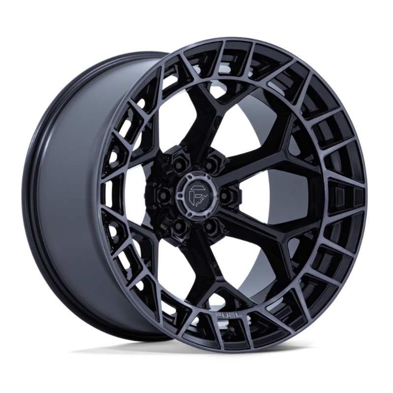 22×9.5 Fuel Charger FC873 Gloss Black Brushed Dark Tint