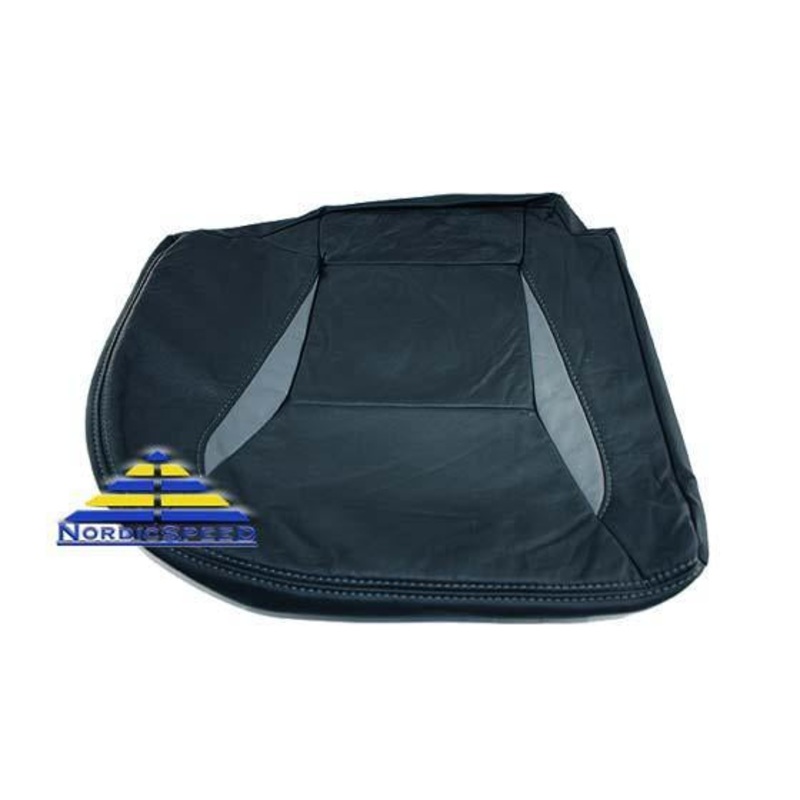 9-5 Leather Seat Cover K46 Black/Grey 5D Rear Bottom RH Passenger Side OEM SAAB