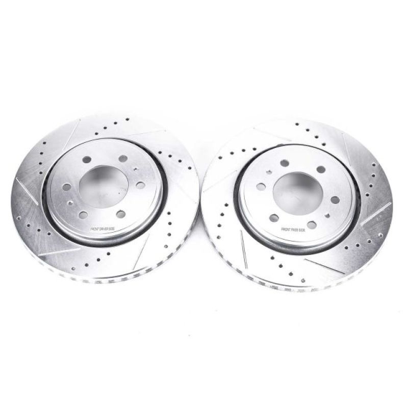 Power Stop 07-19 Ford Expedition Front Evolution Drilled & Slotted Rotors – Pair