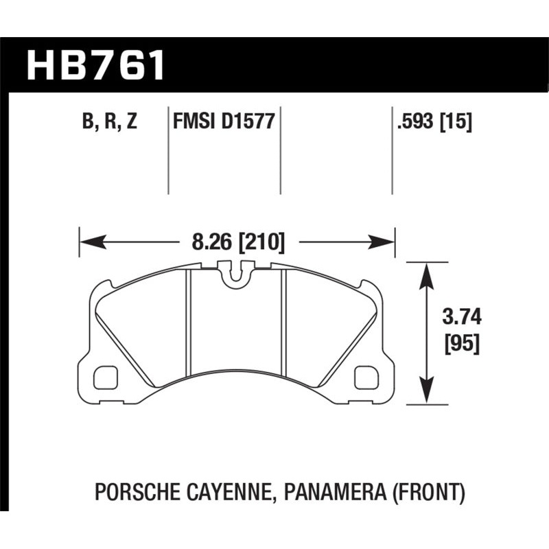 Hawk 10-13 Porsche Panamera / 15-17 Porsche Macan Turbo HPS 5.0 Front Brake Pads