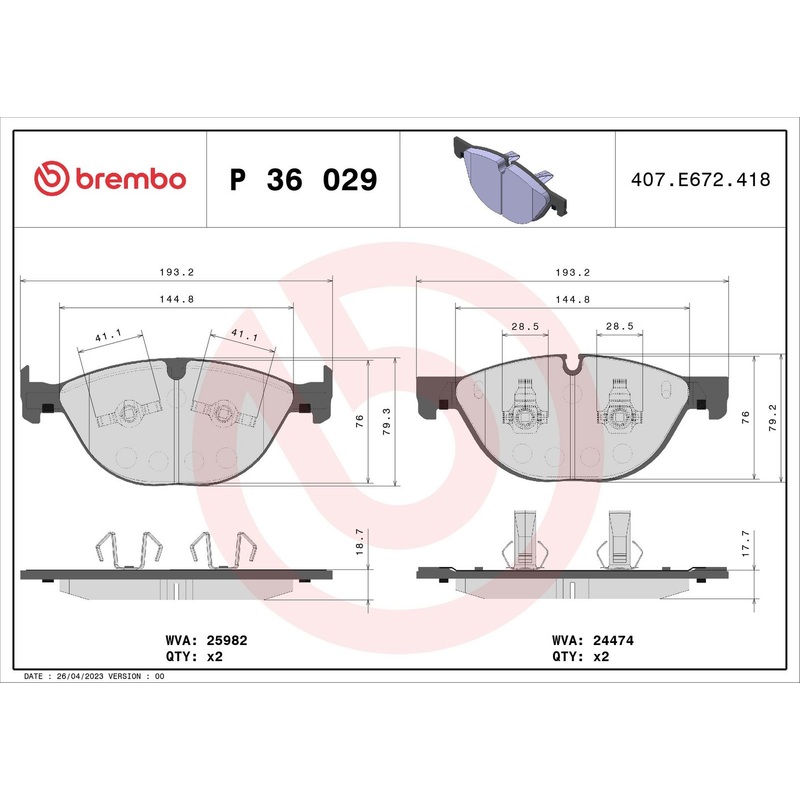 PRIME Low-Met Front Disc Brake Pad Set – P36029