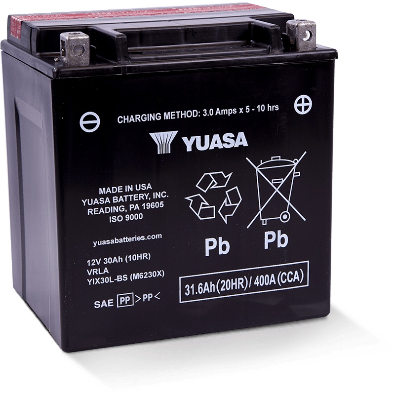 Yuasa YIX30L-BS-PW High Performance Maintenance Free AGM 12 Volt Battery (Bottle Supplied)