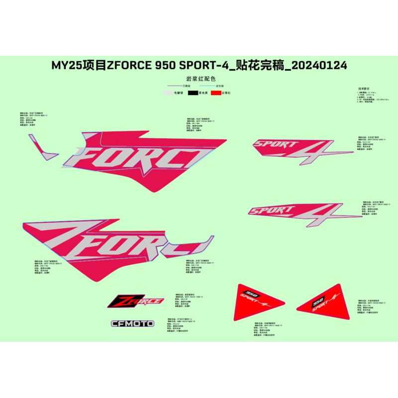 Decal Assembly by CF Moto