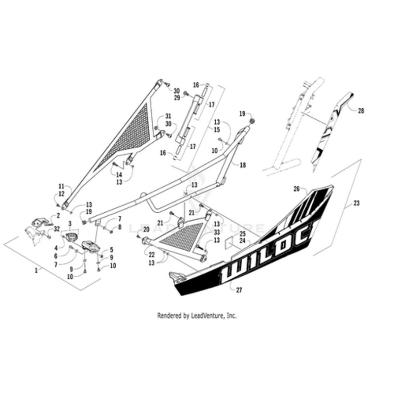 Door W/Warning-Decal-Left (Inc. 25) by Arctic Cat