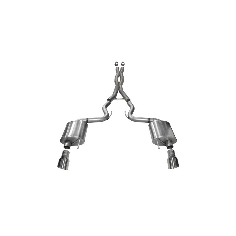 Corsa 2015-2017 Ford Mustang GT 5.0 3in Cat Back Exhaust Polish Dual Tips | Sport