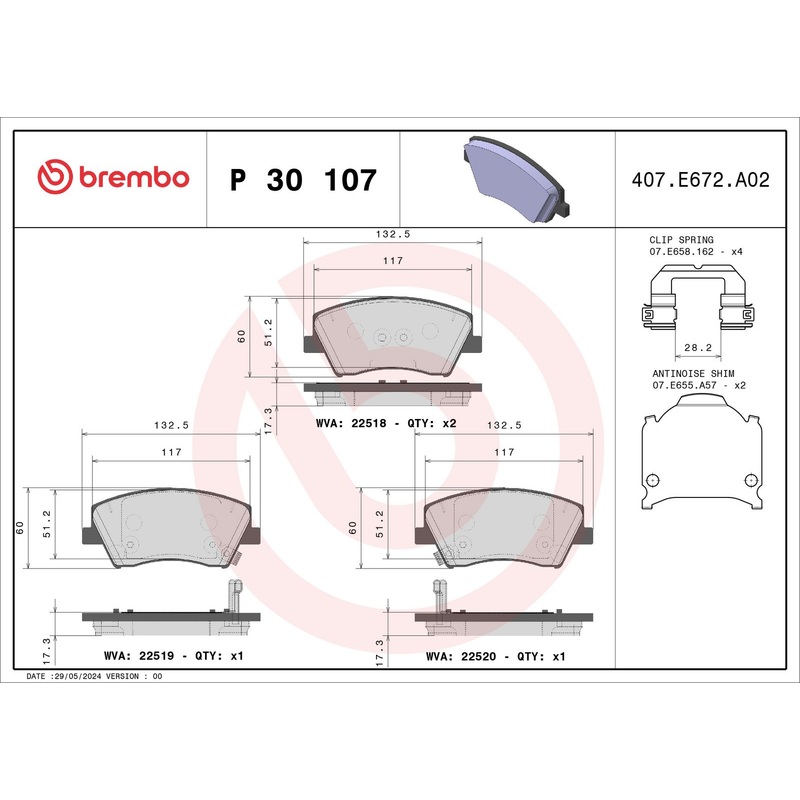 PRIME Low-Met Front Disc Brake Pad Set – P30107