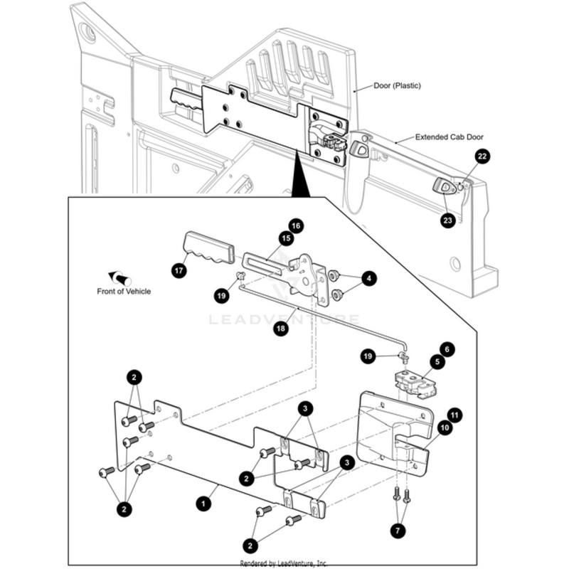 Casting Cover Door Latch Right Black by Arctic Cat