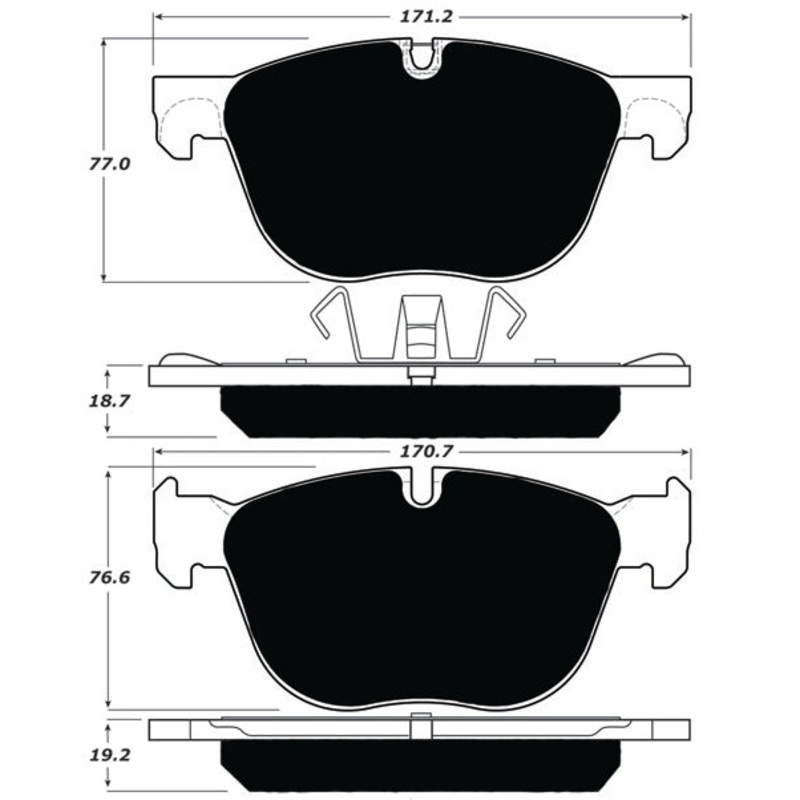 Porterfield Brake Pads for 2013 BMW X5 xDrive 35i