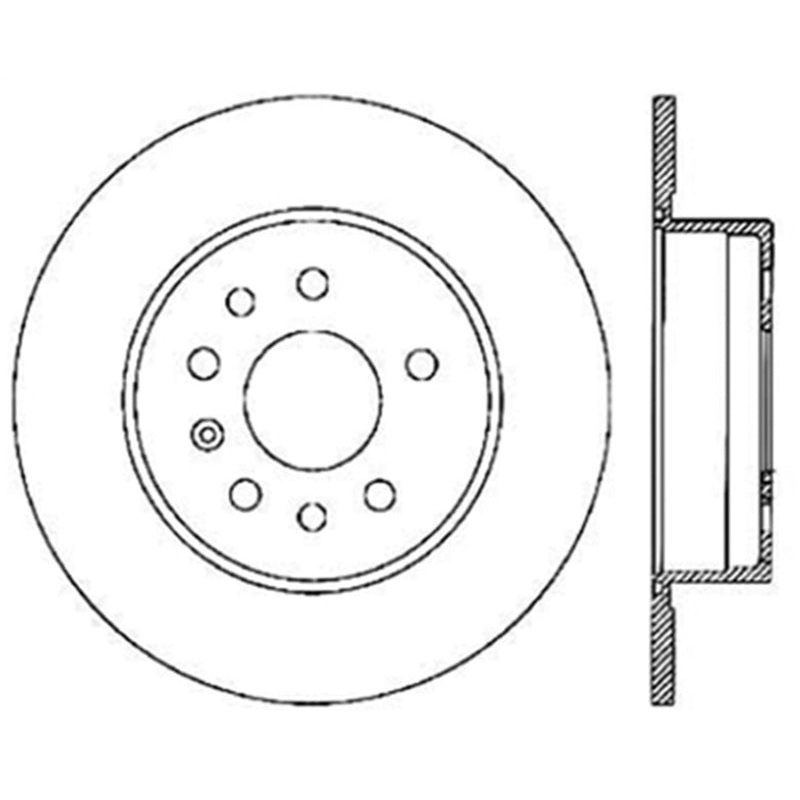 StopTech 03-12 Saab 9-3/9-3X Slotted & Drilled Right Rear Rotor