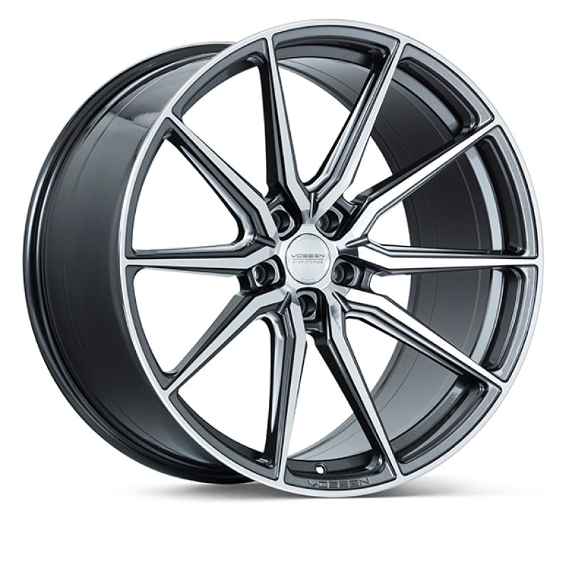 Vossen HF-3 20×9 / 5×114.3 / ET38 / Flat Face / 73.1 – Gloss Graphite Polished Wheel
