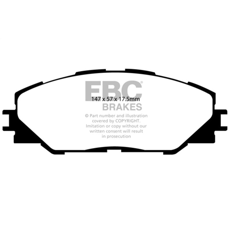 EBC 09-10 Pontiac Vibe 2.4 2WD Yellowstuff Front Brake Pads