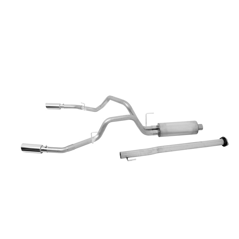 Gibson 15-19 Ford F-150 King Ranch 5.0L 3in/2.5in Cat-Back Dual Split Exhaust – Aluminized