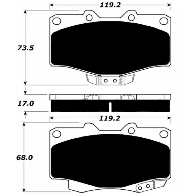 Porterfield Brake Pads for 2002 TOYOTA TACOMA 4WD  6 Lug