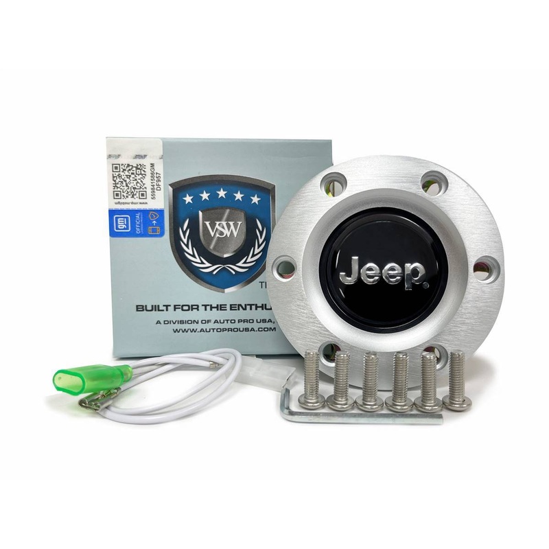 VSW S6 | Jeep Emblem | Brushed Horn Button | STE2002BRU