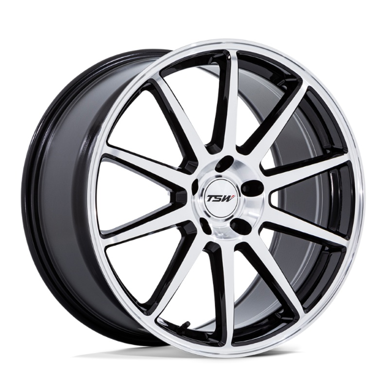 19×9.5 TSW Canard Gloss Black w/Machined Face