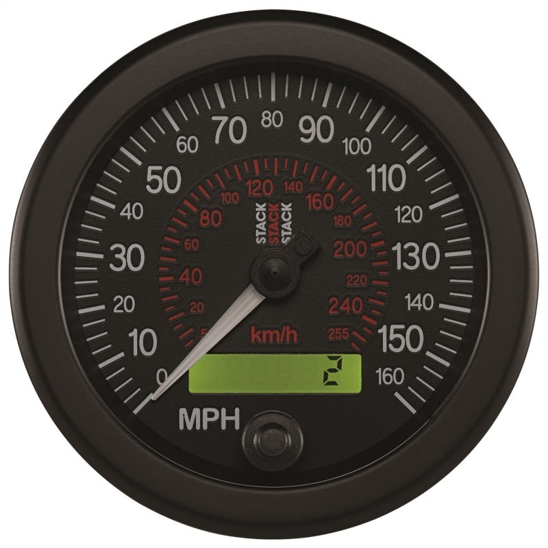 Autometer Stack Instruments 88MM 0-160 MPH / 260 KM/H Programmable Speedometer – Black