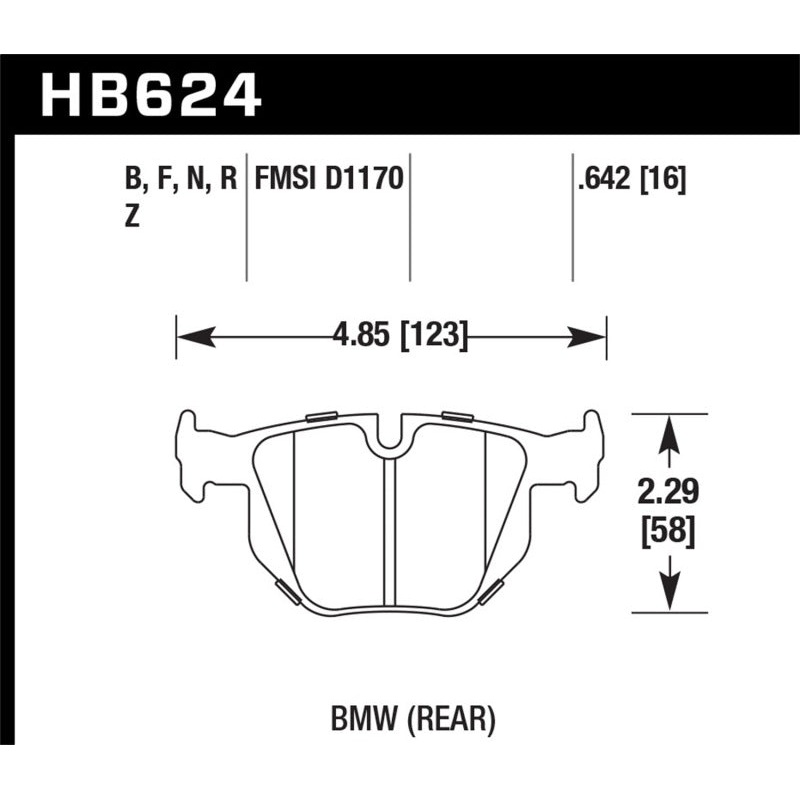 Hawk 06 BMW 330i/330xi / 07-09 335i / 07-08 335xi / 09 335d / 08-09 328i HP+ Street Rear Brake Pads