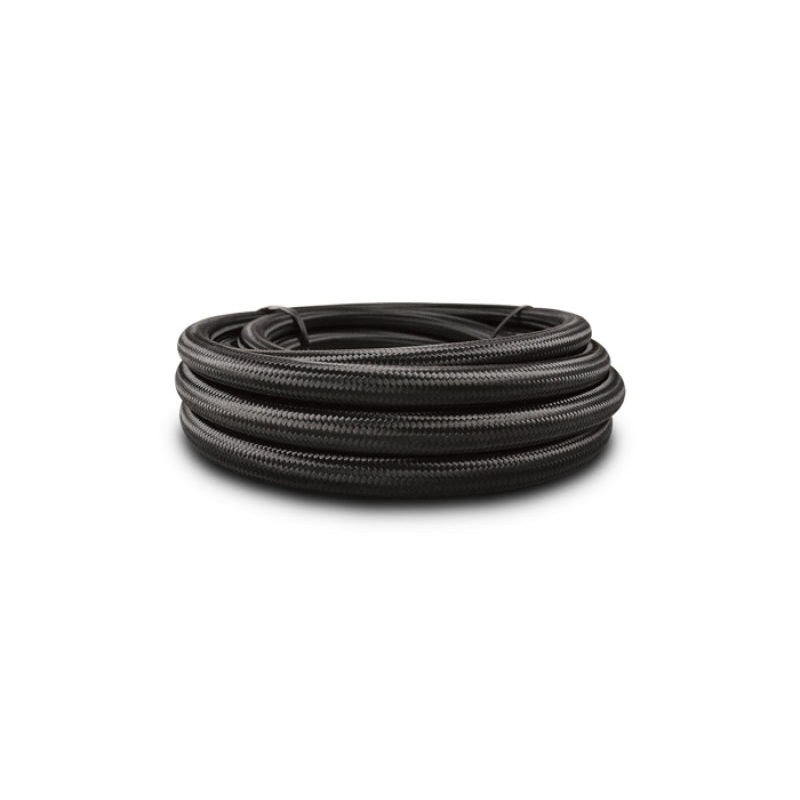 Vibrant -12 AN Black Nylon Braided Flex Hose (10 foot roll)