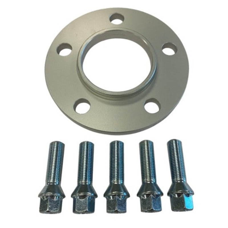BBS 10mm Spacer Kit Audi/ Mercedes 5×112 CB 66.5 – (1 Spacer & 5 Black Lug Bolts)