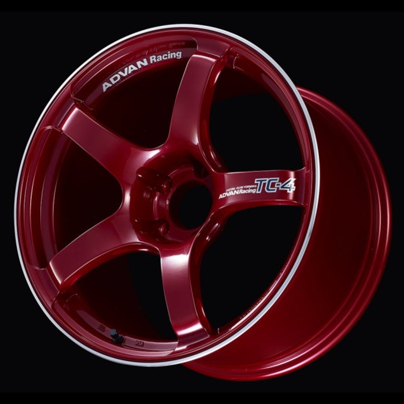 Advan TC-4 Wheel – 18×9.0 +25 | 5×114.3 | Racing Candy Red & Ring