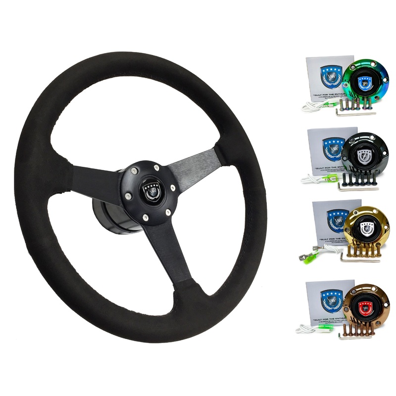 1999-04 Porsche 911 (996) Steering Wheel Kit | Black Ultralux Suede | ST3582BLK