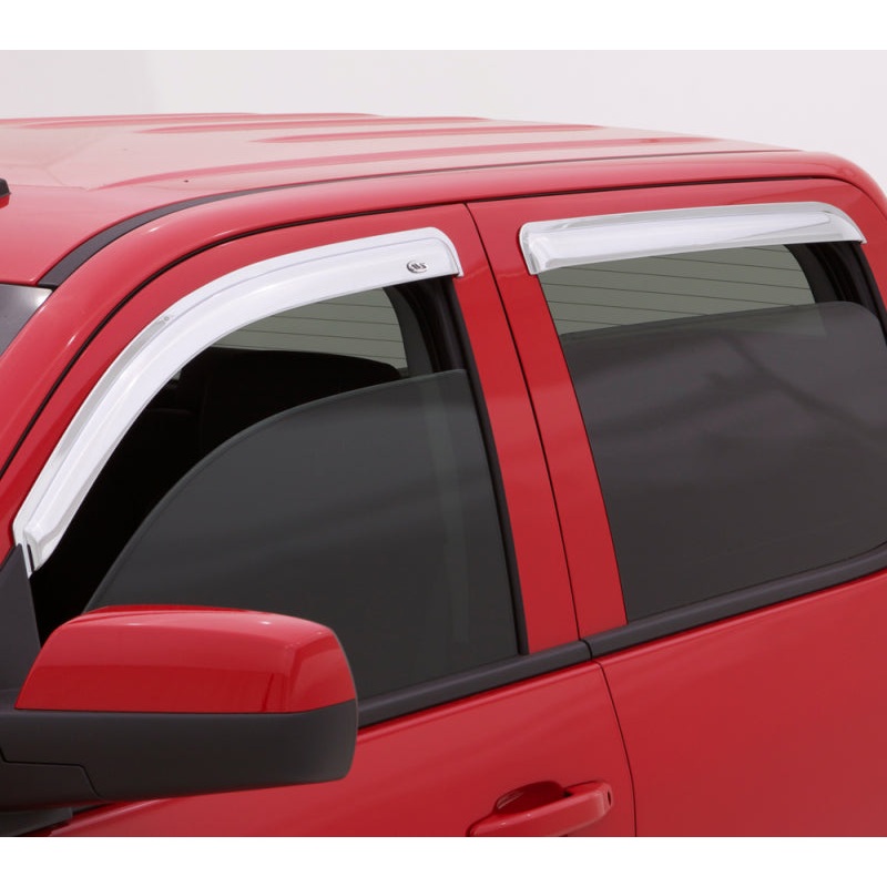 AVS 11-18 Jeep Grand Cherokee Ventvisor Outside Mount Front & Rear Window Deflectors 4pc – Chrome