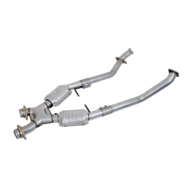 BBK 96-98 Mustang 4.6 GT High Flow X Pipe With Catalytic Converters – 2-1/2