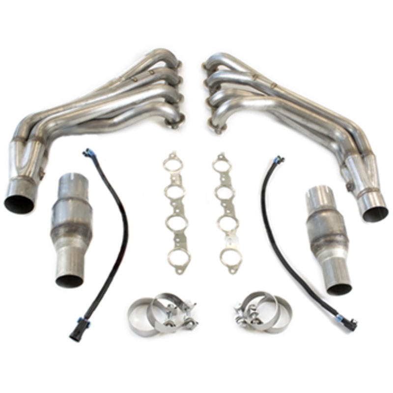 TSP 2010-2015 Camaro SS & ZL1 2.00″ Long Tube Headers, Catted Connection Pipes w/Exhaust Manifold Gaskets – 304 Stainless Steel