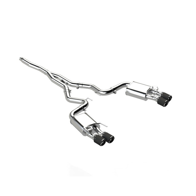 MBRP [18-22 Mustang 2.3L] Ecoboost 3in Cat-Back Exhaust w/ Quad Carbon Fiber SS Tips – T304 | S72233CF