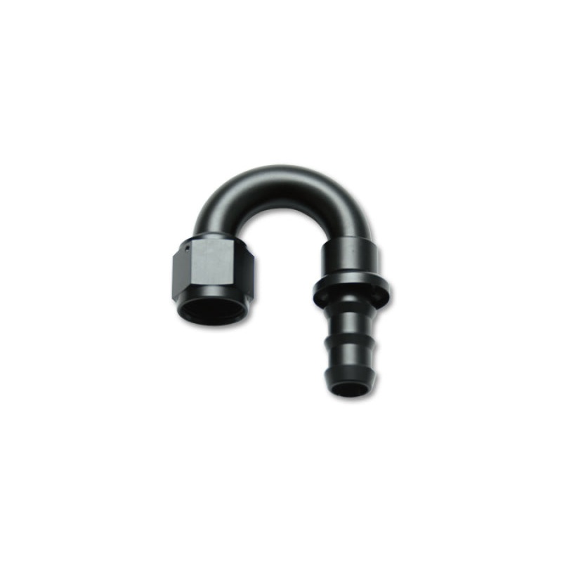 Vibrant -4AN Push-On 180 Deg Hose End Fitting – Aluminum