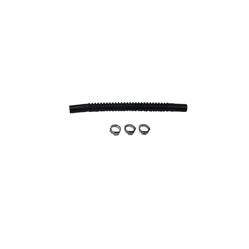 Deatschwerks Convoluted Tubing 150mm Length x 8mm ID Side 1 x 8mm ID Side 2 – Black