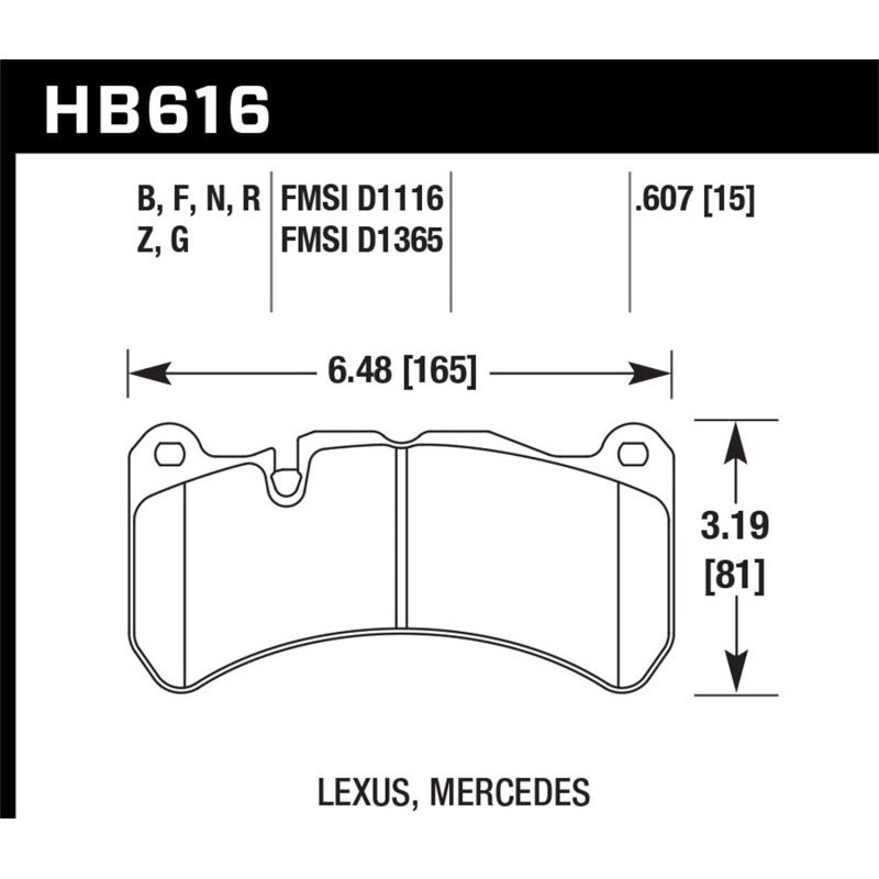 Hawk 08-09 Lexus IS-F HPS Street Front Brake Pads