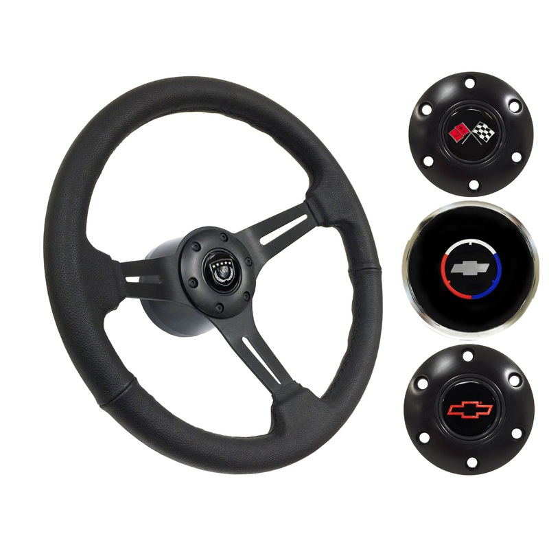 1967-68 El Camino Steering Wheel Kit | Black Leather | ST3060BLK