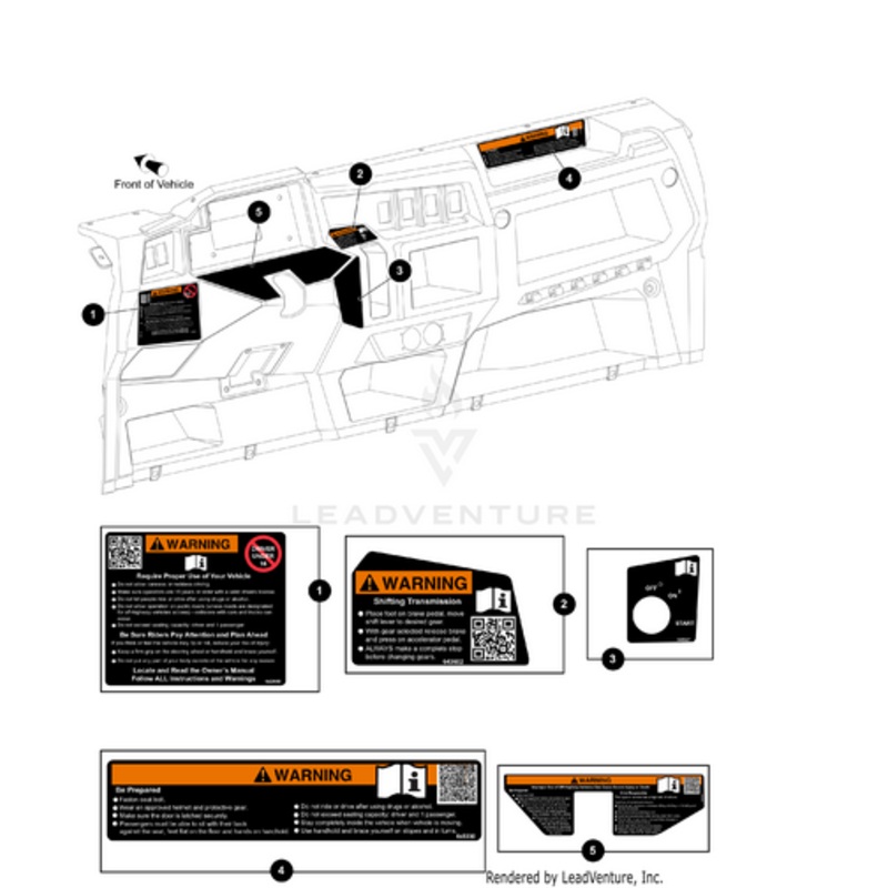 Key Switch Position Decal by Arctic Cat