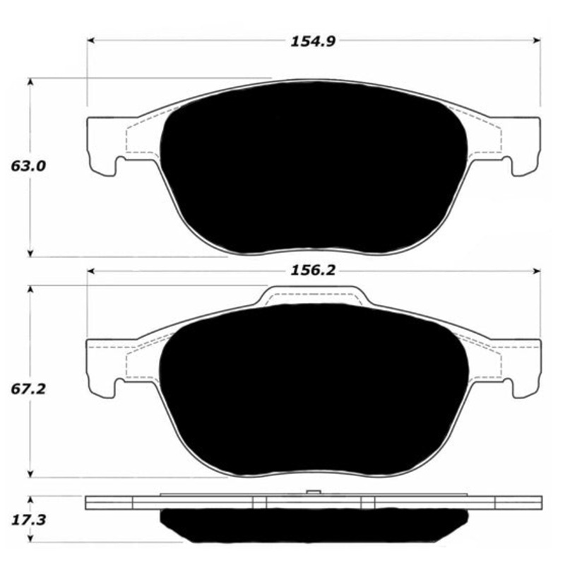 Porterfield Brake Pads for 2013 FORD ESCAPE 1.6L FWD