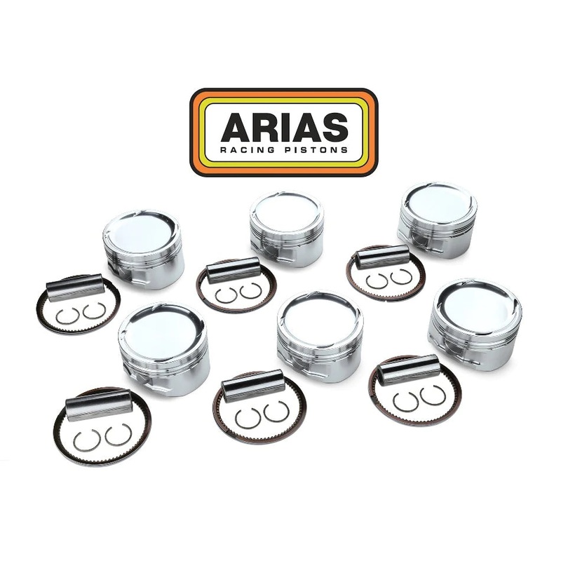 Arias Pistons Nissan 2.6L RB26Det Bore 3.406 CH 1.180 Stroke 2.901 Rod 5.783 CR 10.15 Dome Head 55cc