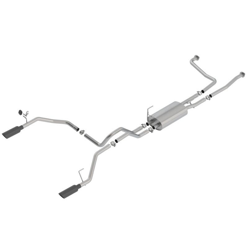 Borla 16-23 Nissan Titan 5.6L V8 2WD/4WD S-Type Catback Exhaust – Black Chrome Tips