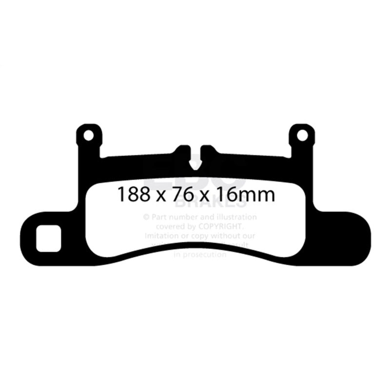 EBC 11+ Porsche Cayenne 3.0 Supercharged Hybrid Bluestuff Rear Brake Pads
