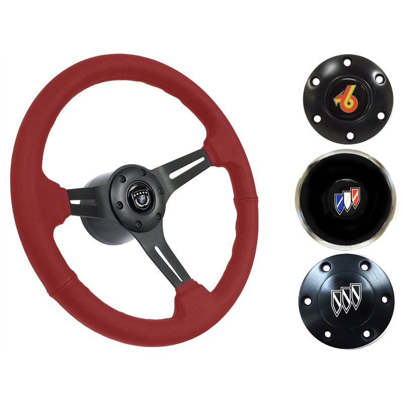 1967-68 Buick Steering Wheel Kit | Red Leather | ST3060RED