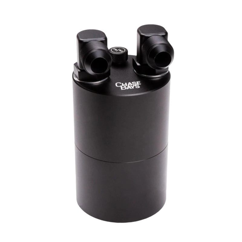 Chase Bays – 10AN 90 Deg Elbow Inlet and Outlet Oil Catch Can