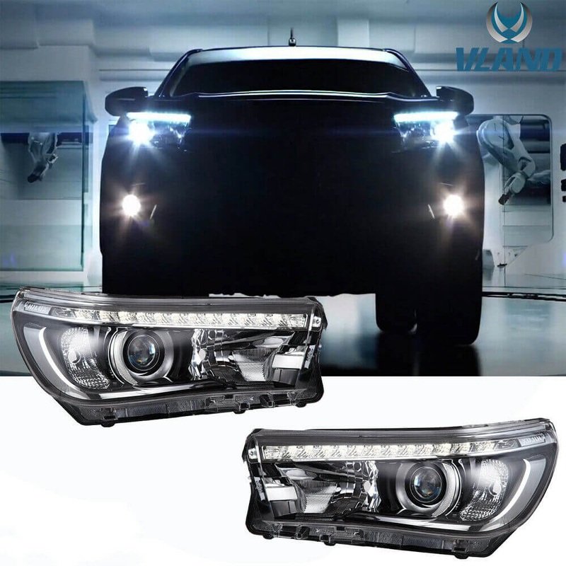 VLAND 15-20 Hilux Vigo Revo LED Headlights w/ Sequential Turn Signals