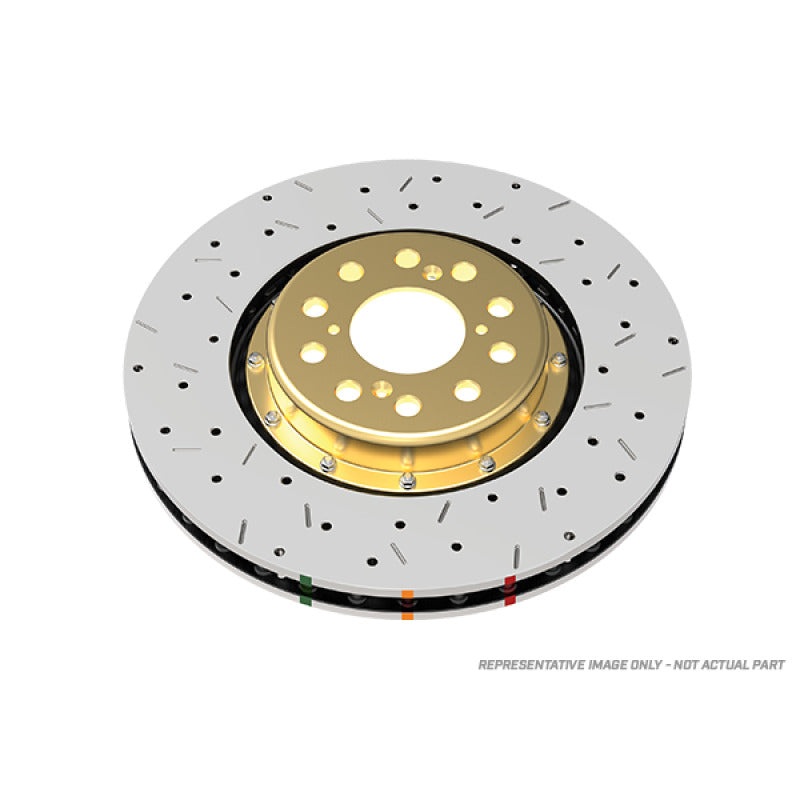 DBA 05-07+ Lotus Elise Front/Rear Drilled & Slotted 5000 Series 2 Piece Rotor Assembled w/ Black Hat