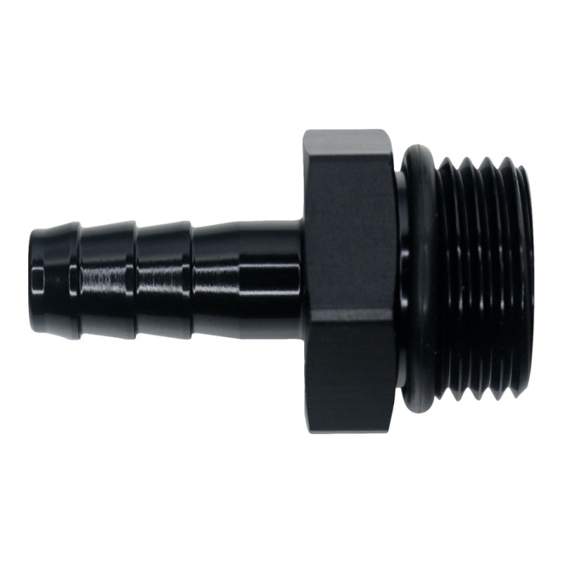 DeatschWerks 10AN ORB Male to 3/8in Male Triple Barb Fitting (Incl O-Ring) – Anodized Matte Black