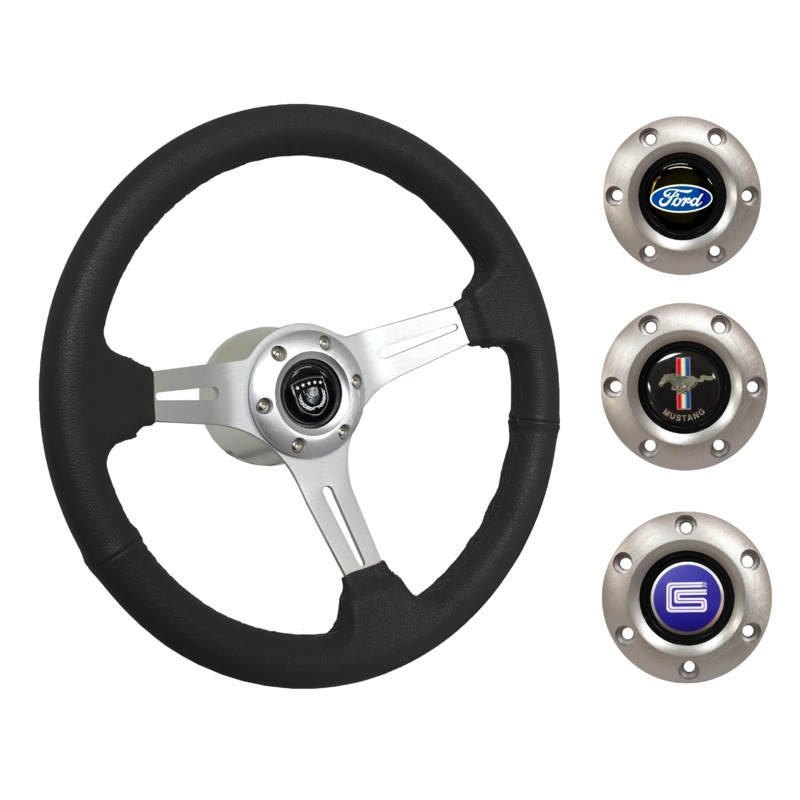 1984-04 Ford Mustang Steering Wheel Kit | Black Leather | ST3014BLK