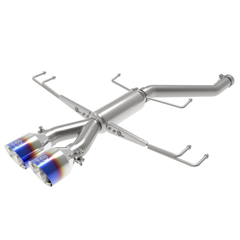aFe Takeda 2-1/2 IN 304 Stainless Steel Axle-Back Exhaust System w/ Blue Flame Tips – 2017-2021 Honda Civic Type R (FK8)