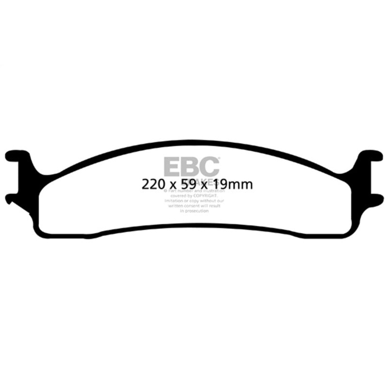 EBC 06-11 Dodge Ram 1500 Mega Cab 2WD Yellowstuff Front Brake Pads