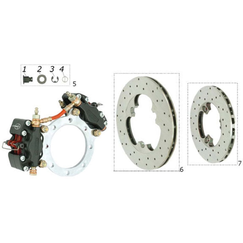 1. SBN.00372 CRG Rear Brake Disc 2000 Up Pin